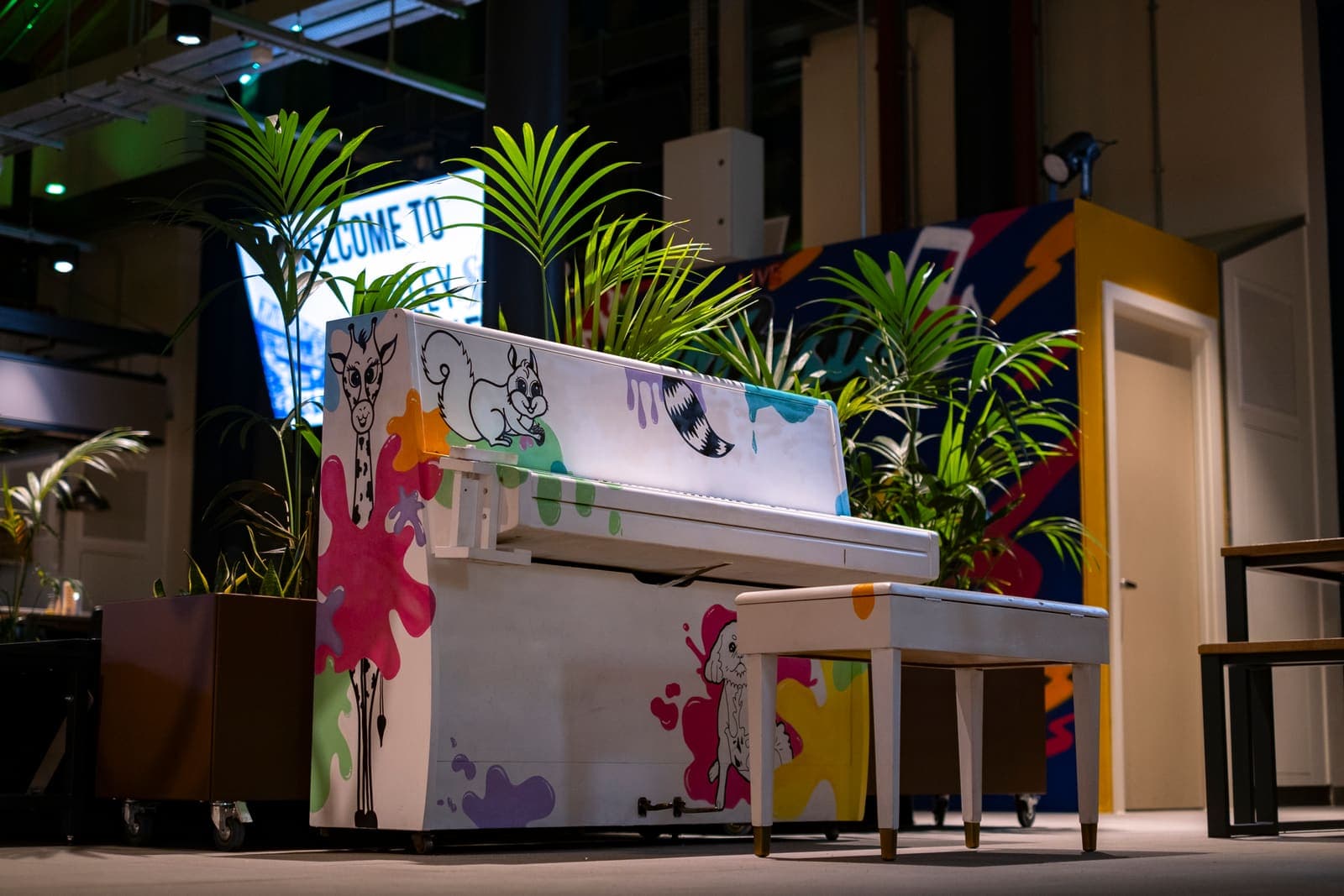 Photo of Darley Street Market Piano at Darley Street Market, 16–24 Darley Street, Bradford BD1 3HH, United Kingdom. A year-round playable piano at Bradford Council's Darley…