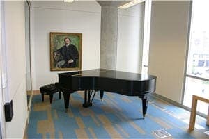 Photo of Anna M. Heilmaier Piano Room at 300 Nicollet Mall, Minneapolis MN 55401. Seven-foot Mason & Hamlin grand in room N-308, Minneapolis Central Library;…