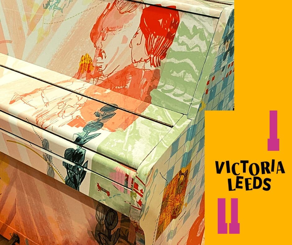 Photo of Victoria Leeds Piano at Victoria Leeds, 44 Victoria Gate, George Street, Leeds LS2 7AU, United Kingdom. A Rosie Vohra-designed public piano in the Victoria Quarter's…