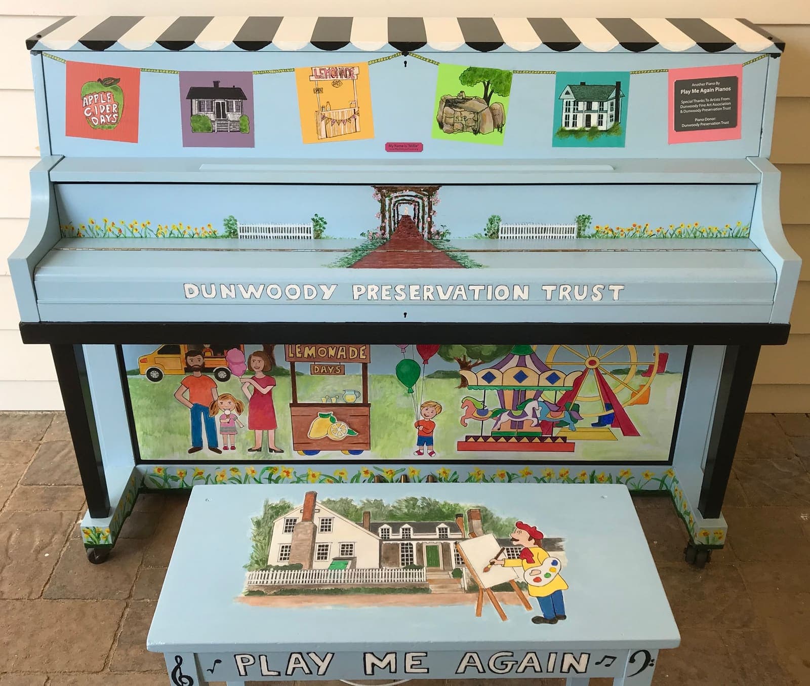Photo of Millie at 4831, Chamblee Dunwoody Road, Springfield, Dunwoody, DeKalb County, Georgia, 30338, United States. A free Play Me Again Pianos instrument in the breezeway near…