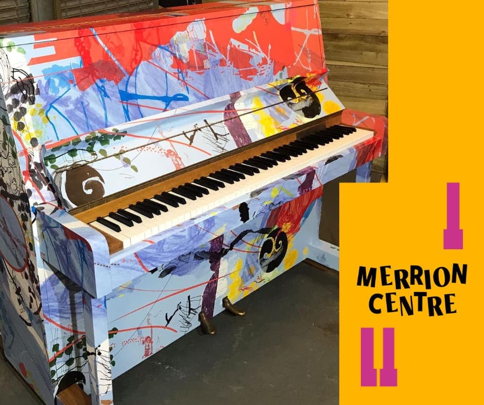Photo of Merrion Centre Piano at Merrion Centre, Woodhouse Lane, Arena Quarter, Lovell Park, Leeds, West Yorkshire, England, LS1 3HQ, United Kingdom. A Rosie Vohra-designed…