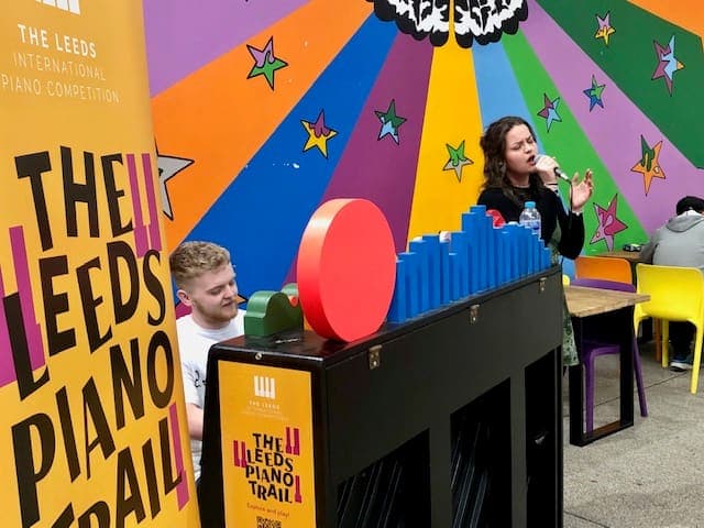 Photo of Kirkgate Market Piano at Vicar Lane, Warehouse Hill, Arena Quarter, Lovell Park, Leeds, West Yorkshire, England, LS1 7JH, United Kingdom. A John Mayson-designed public…
