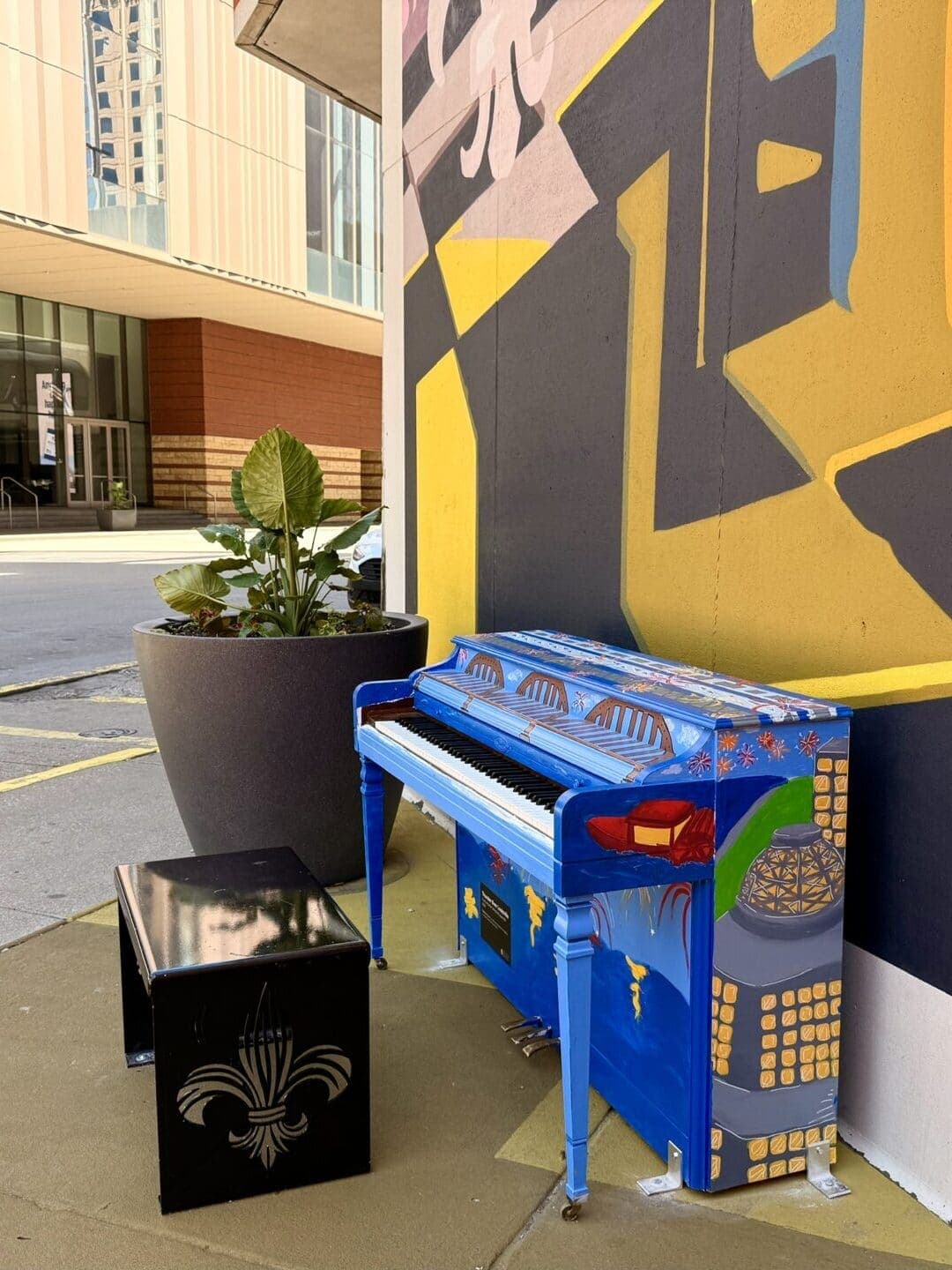 Photo of Thunder Over Louisville at 320 W Jefferson St, Louisville, KY 40202. A 2026 Downtown Tunes public piano at Chase CitySpot, painted as “Thunder Over…