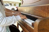 Public piano in Deux-Montagnes, Québec, Canada