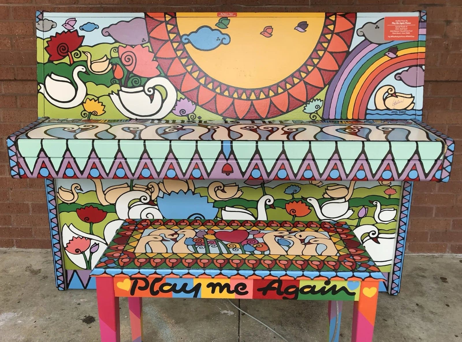 Public piano in Roswell, Georgia, United States