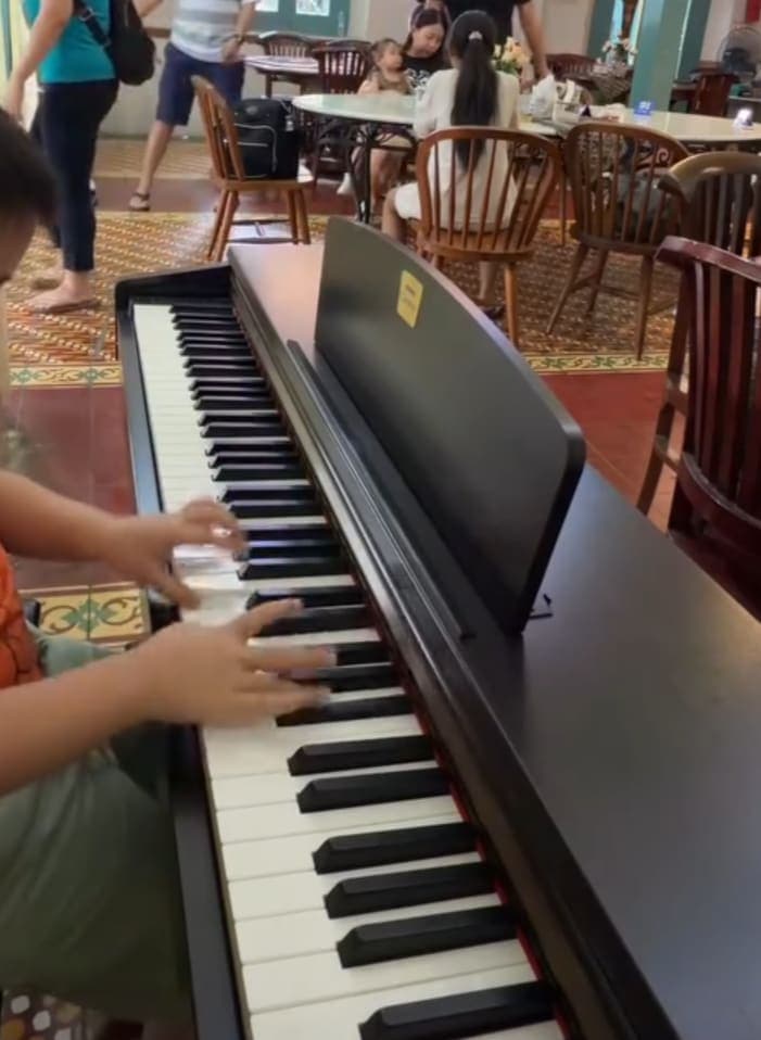 Public piano in Surakarta, Jawa Tengah, Indonesia