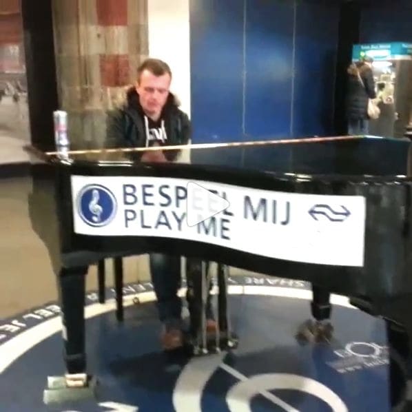 Public piano in Amsterdam, North Holland, Netherlands