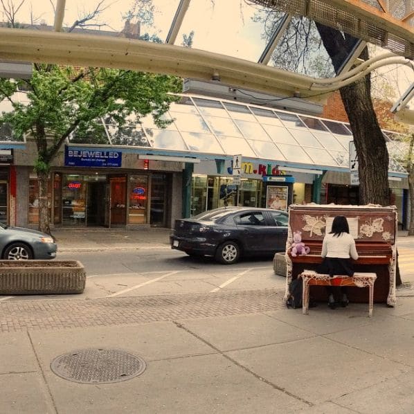 Public piano in Montreal, Quebec, Canada