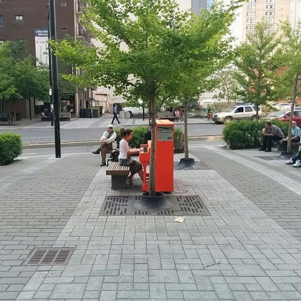 Public piano in Montreal, Quebec, Canada