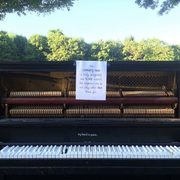 Public piano in Vancouver, British Columbia, Canada