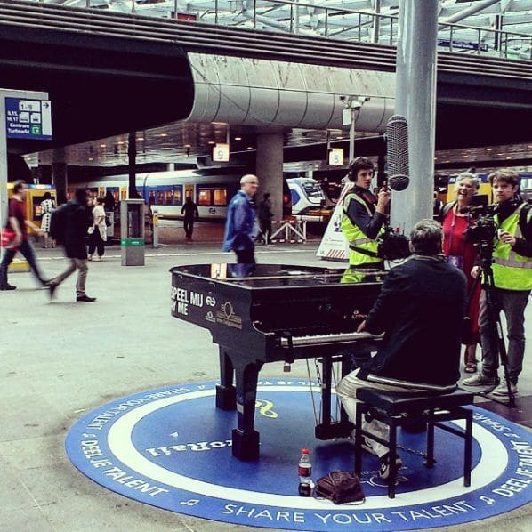 Public piano in The Hague, South Holland, Netherlands
