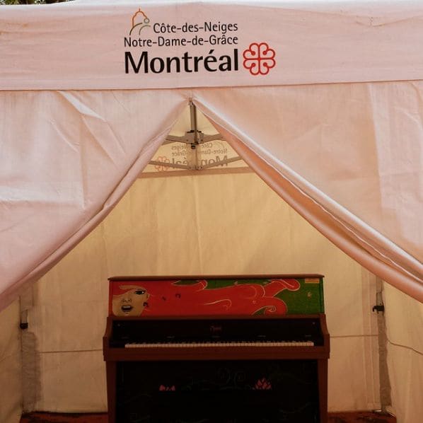 Public piano in Montreal, Quebec, Canada