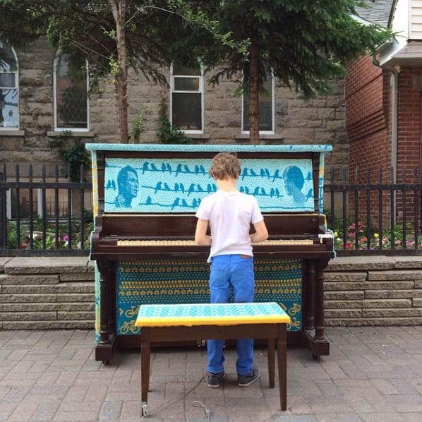 Public piano in Montreal, Quebec, Canada
