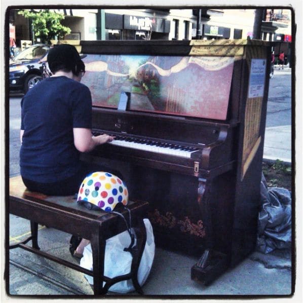 Public piano in Montreal, Quebec, Canada