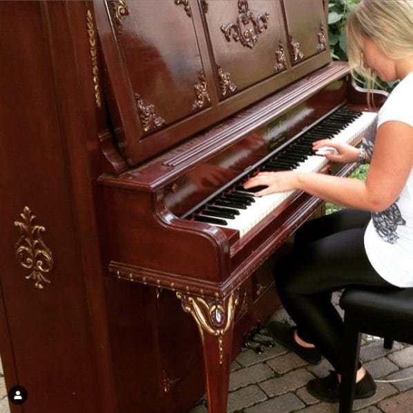 Public piano in Roussillon, Quebec, Canada