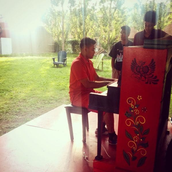 Public piano in Montreal, Quebec, Canada