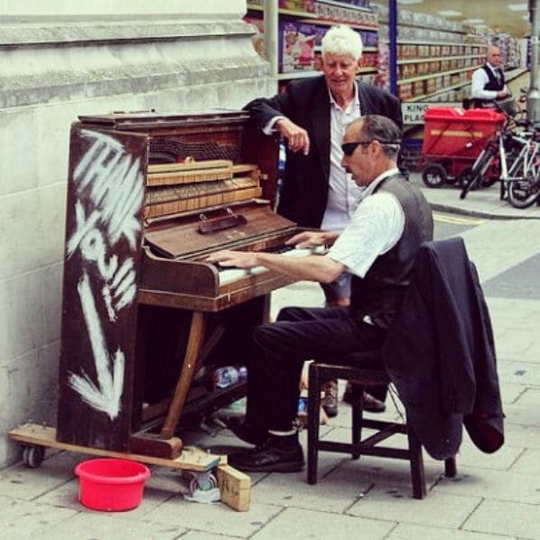 Public piano in Brighton, England, United Kingdom