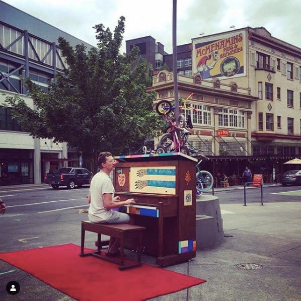 Public piano in Portland, Oregon, United States