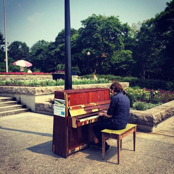 Public piano in Montreal, Quebec, Canada