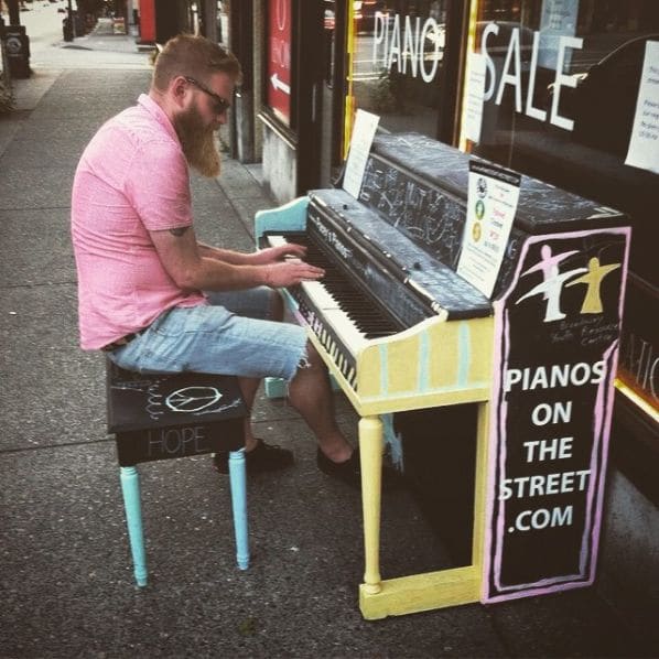 Public piano in Vancouver, British Columbia, Canada