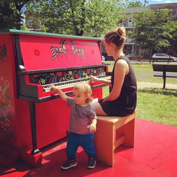 Public piano in Montreal, Quebec, Canada