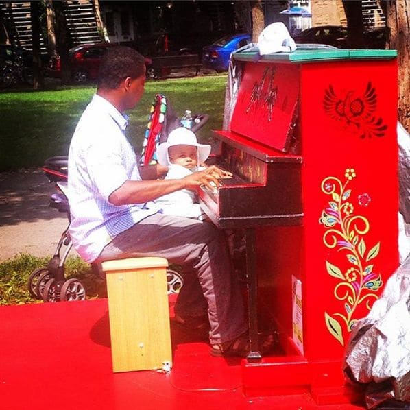Public piano in Montreal, Quebec, Canada