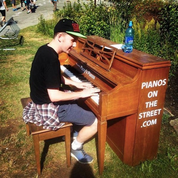 Public piano in District of North Vancouver, British Columbia, Canada