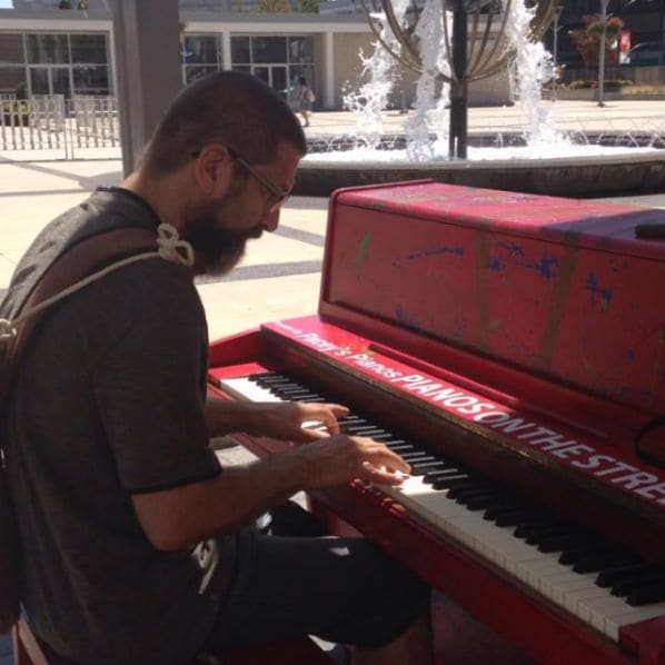 Public piano in Vancouver, British Columbia, Canada
