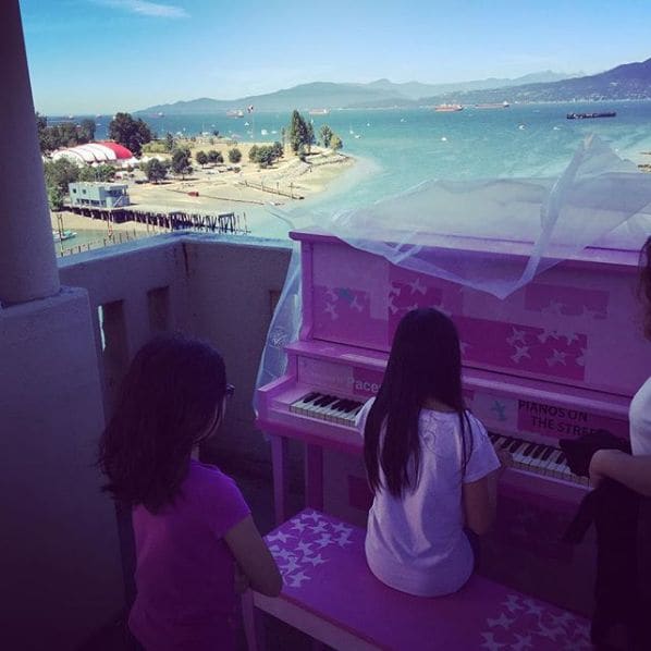 Public piano in Vancouver, British Columbia, Canada