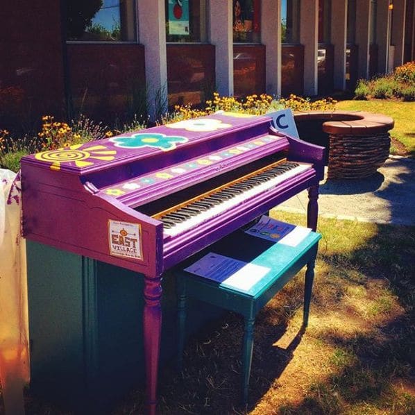 Public piano in Vancouver, British Columbia, Canada