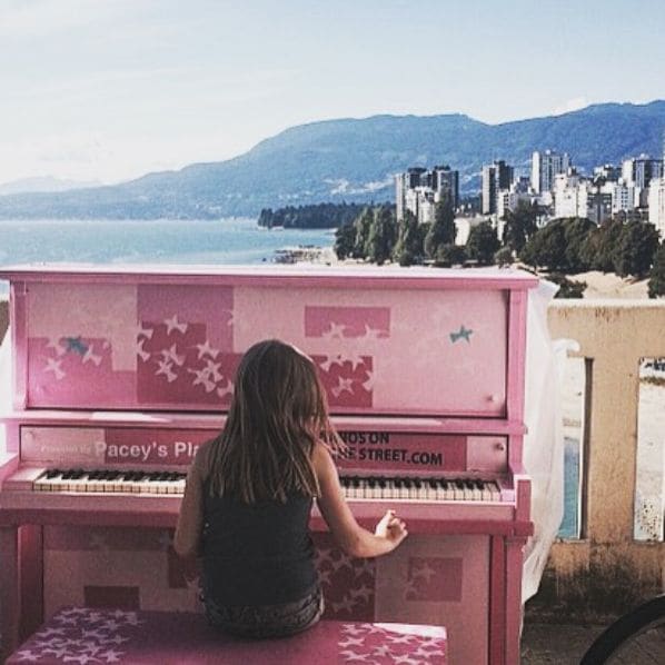 Public piano in Vancouver, British Columbia, Canada