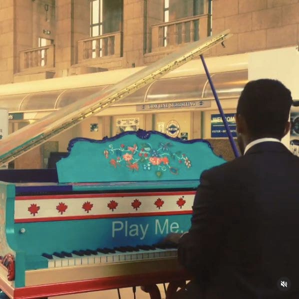 Public piano in Old Toronto, Ontario, Canada