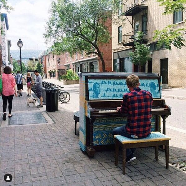 Public piano in Montreal, Quebec, Canada