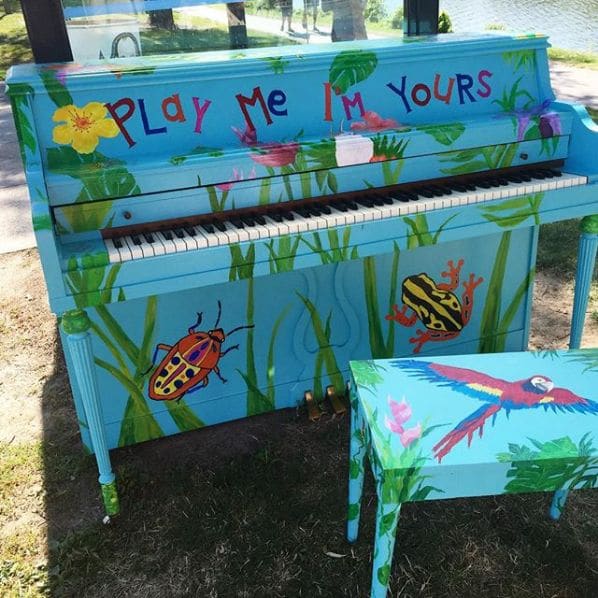 Public piano in Stratford, Ontario, Canada