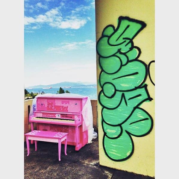 Public piano in Vancouver, British Columbia, Canada