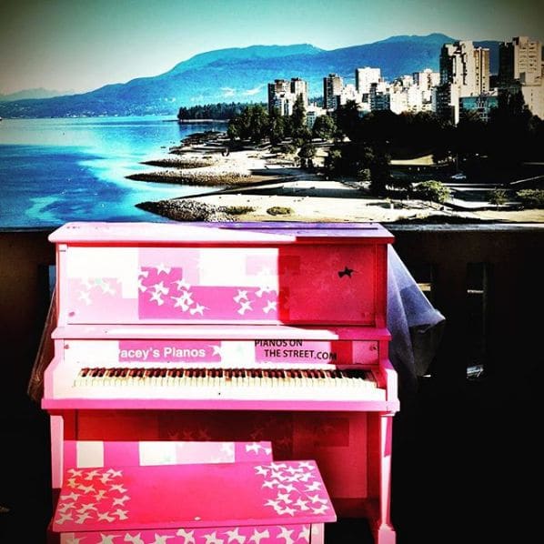 Public piano in Vancouver, British Columbia, Canada