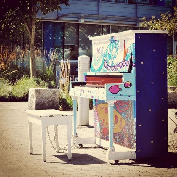 Public piano in Vancouver, British Columbia, Canada