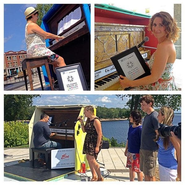 Public piano in Trois-Rivières, Quebec, Canada