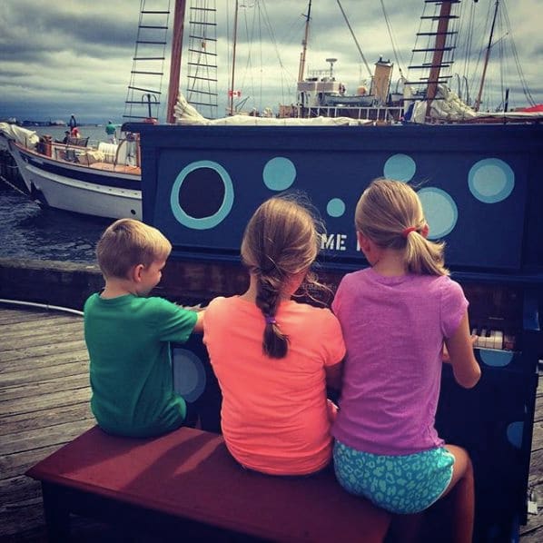 Public piano in Halifax, Nova Scotia, Canada