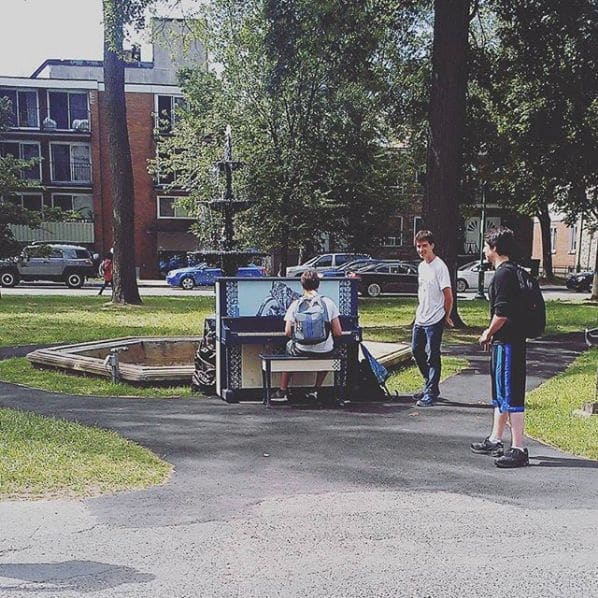 Public piano in Montreal, Quebec, Canada