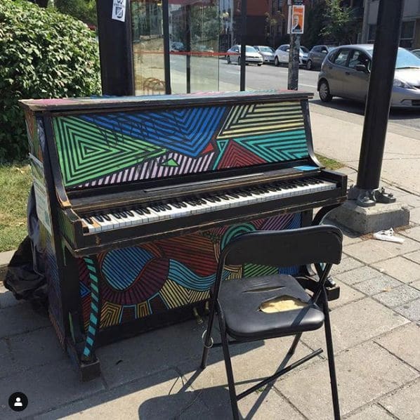 Public piano in Montreal, Quebec, Canada
