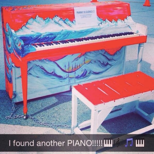 Public piano in Vancouver, British Columbia, Canada