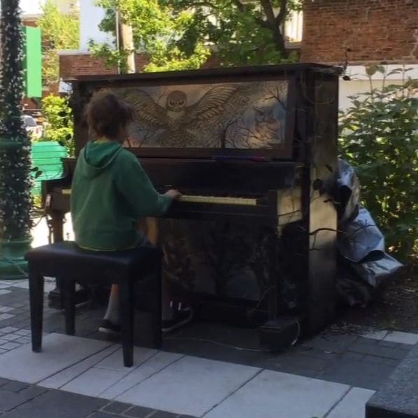 Public piano in Montreal, Quebec, Canada