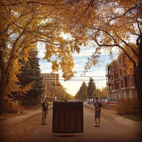 Public piano in Edmonton, Alberta, Canada