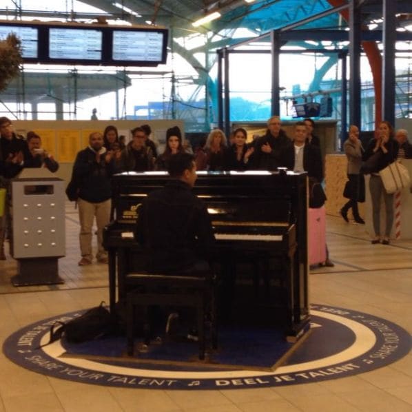 Public piano in 's-Hertogenbosch, North Brabant, Netherlands