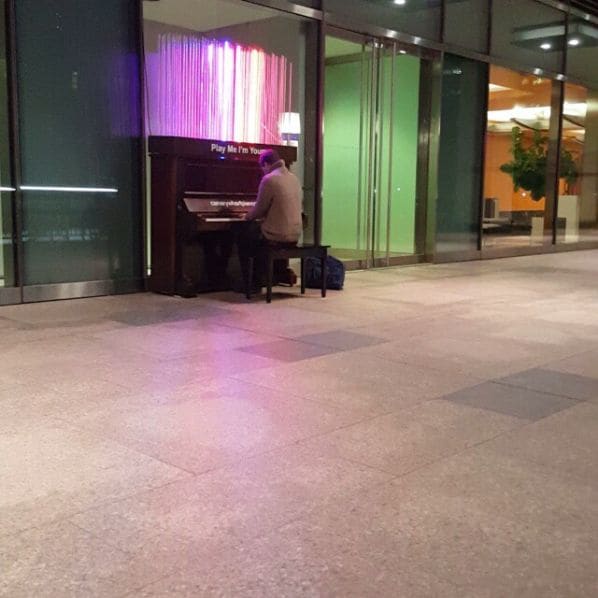 Public piano in London, England, United Kingdom