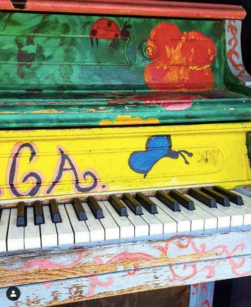 Public piano in Lancaster, California, United States