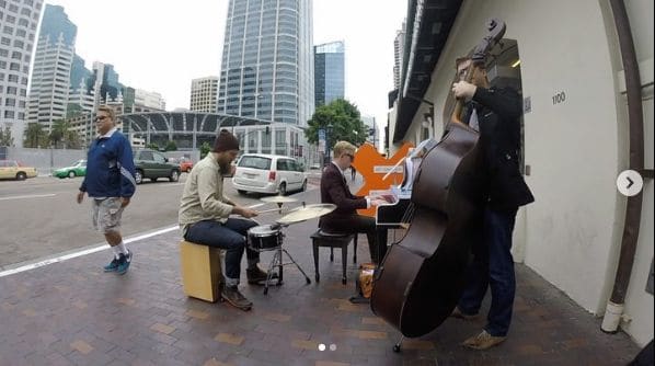 Public piano in San Diego, California, United States