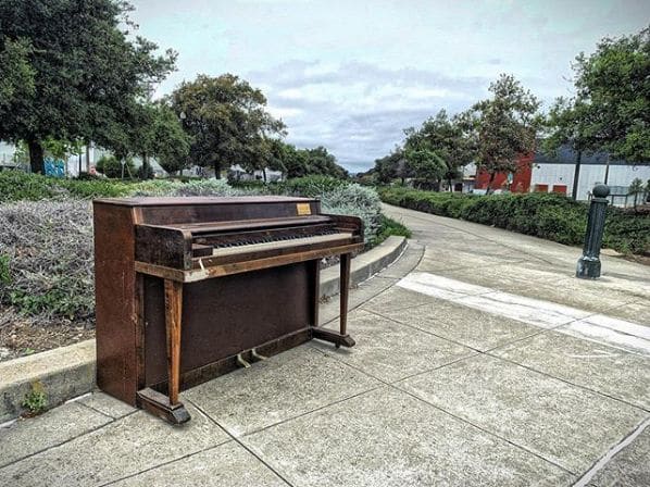 Public piano in Oakland, California, United States