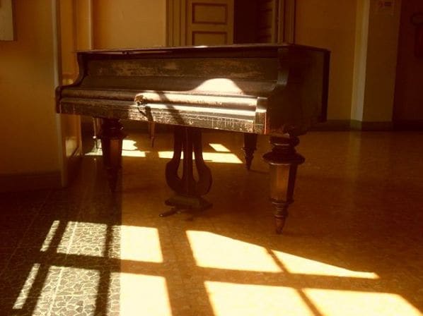 Public piano in Perugia, Umbria, Italy